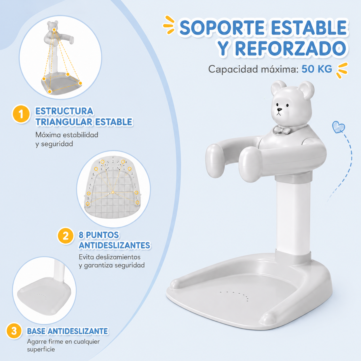 Aquabimbi BathBuddy™ | Soporte de baño ajustable para bebés