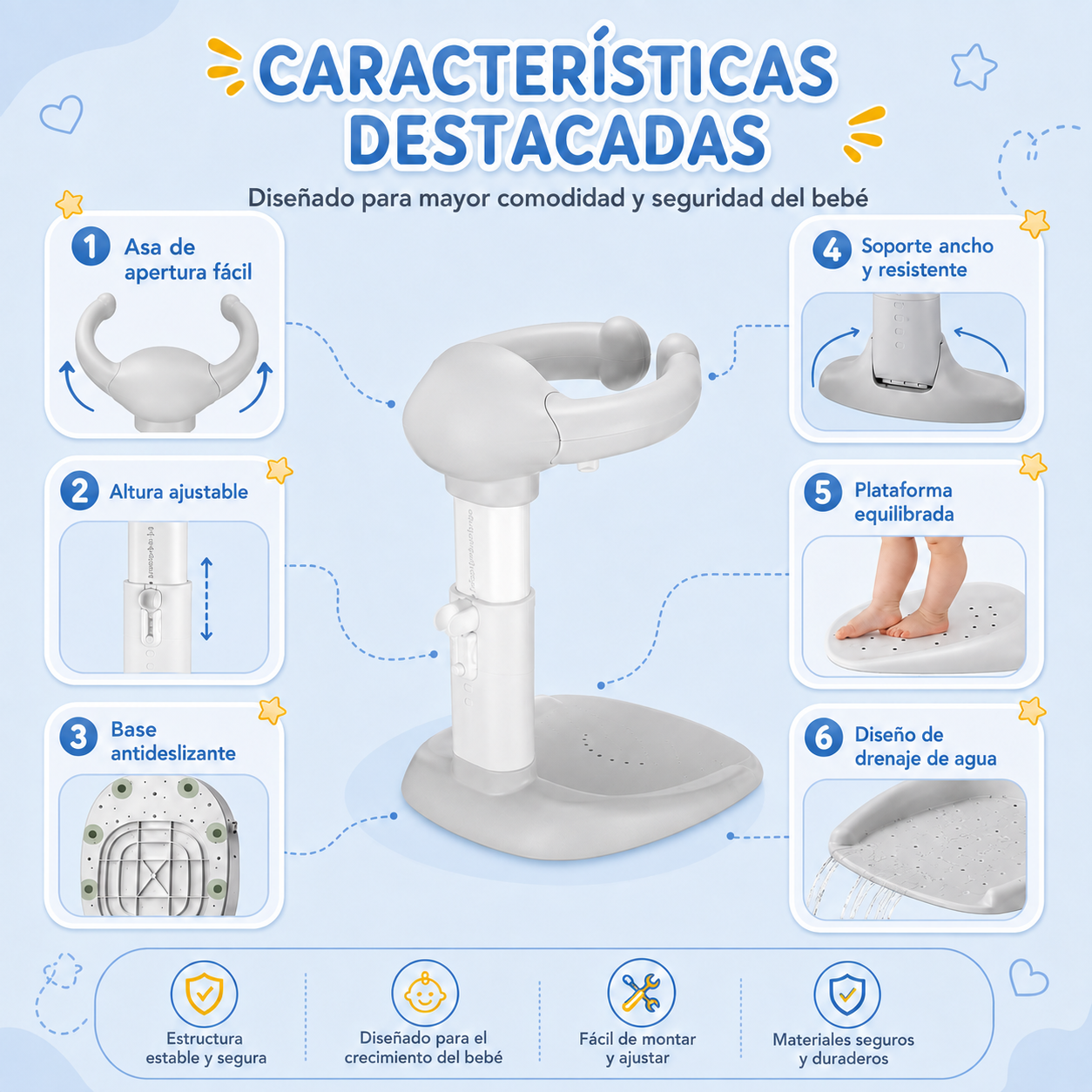 Aquabimbi AquaFold™ | Soporte de baño plegable para bebés