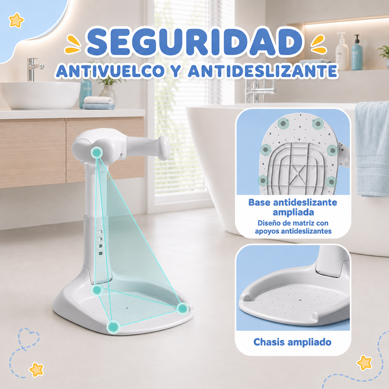 Aquabimbi AquaFold™ | Soporte de baño plegable para bebés